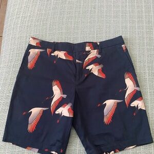 Paul Smith Navy Bird Print Men's Shorts